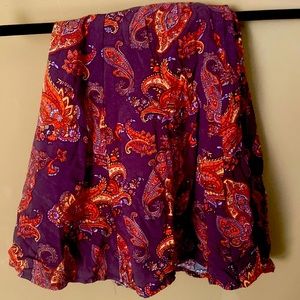 Plum/burgundy floral skirt size large
